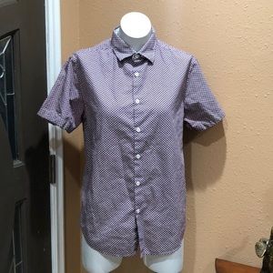 Denim and Flower men’s slim fit short sleeve button up shirt